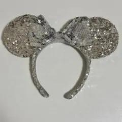 ディズニー カチューシャ シルバー ラメ スパンコール