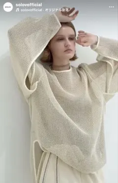 SOLOV LATTICE MESH TOPS メッシュ シャツ ソロヴ - メルカリ