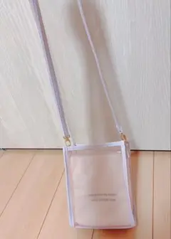 グレイル クリア ピンク ショルダーバッグ ポーチ付き