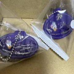 香港ディズニー HKDL 20周年 バックチャーム ネームタグ ドナルドデイジー