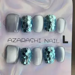 【L-376】ブルーマグネットꕤ︎︎ホログラムꕤ︎︎ちゅるんꕤ︎︎Lサイズ