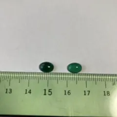 グリーンカルセドニー　カボション　2個セット