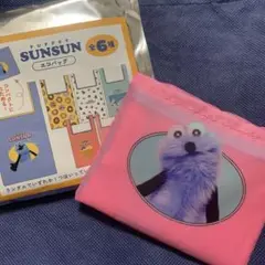 スンスン　エコバッグ　ピンク