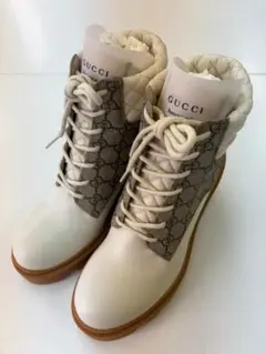 GUCCI グッチ 659691 GGスプリーム / レザーアンクルブーツ 40