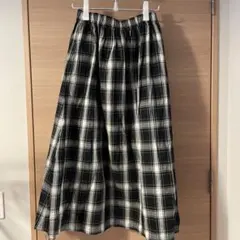 【新品】ichi チェックスカート ギャザースカート グリーン イチのサムネイル