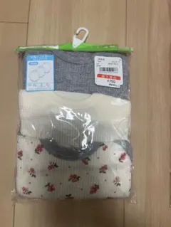 ベビー ロンパース 肌着 70cm 3枚セット グレー・ホワイト・花柄