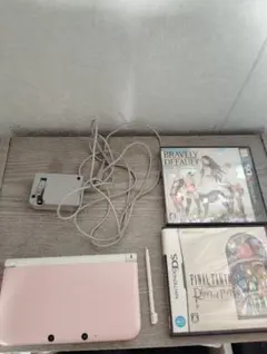 ニンテンドー3DS LL ピンク タッチペン・充電器・ゲームソフト2本付き