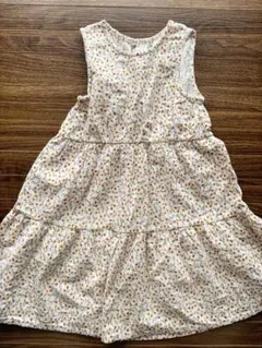 120cm 女の子 小花柄 ワンピース 半袖 ナチュラル ガーリー 春夏 キッズ