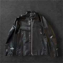 BEAMS HEART黒 レザー シングルライダースジャケット　近年モデルのサムネイル