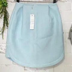 定価10,450★タグ付★リリディア【S～M相当】スカート　厚手　ミニ　水色のサムネイル
