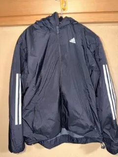 adidas ナイロンジャケット 黒 3ライン S