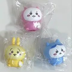 ちいかわ　パジャマ　ソフビパペットマスコット 指人形　ちいかわ　ハチワレ　うさぎ