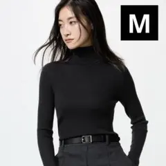 【新品未使用】UNIQLO ユニクロ メリノリブタートルネックセーター M