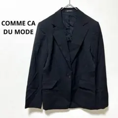 コムサデモード　11 ストレッチ テーラードジャケット スーツ　黒　フォーマルL