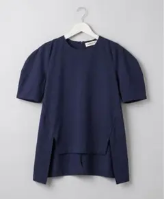 HeRIN.CYE ネイビー 半袖レイヤード風トップス パフスリーブ ジャージーのサムネイル