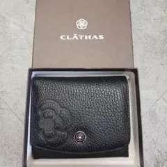 CLATHAS 二つ折り財布 ブラック カメリア型押しのサムネイル
