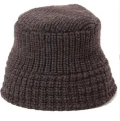 【新品】ビームスボーイ別注cableami /ウール バケット ハット　ブラウン