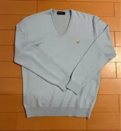 Golden Bear Vネックセーター L 水色　薄手