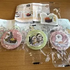 くら寿司　モフサンド　アクリルステッカー&缶バッジ3個セット