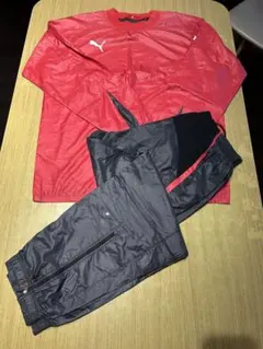 Puma kingピステ上下セット レッド ブラック サイズ0 プーマ