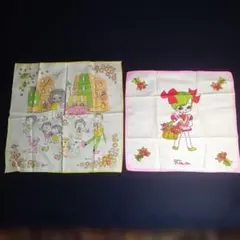 昭和レトロハンカチ　２枚組