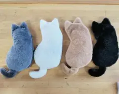 猫ポーチ　まとめ売り　黒猫ポーチ　白猫ポーチ　茶猫ポーチ　灰猫ポーチ　美品セット