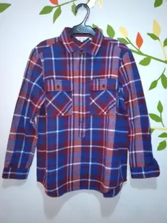 element of SIMPLE LIFE チェック柄長袖シャツ ジッパー付き