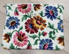 FEILER 花柄刺繍ポーチ　25cm x 31cm