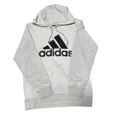 adidas グレー フード付きパーカー