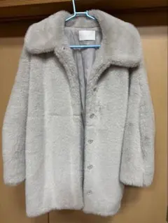 Chico ライトグレー ファーコート オーバーサイズ