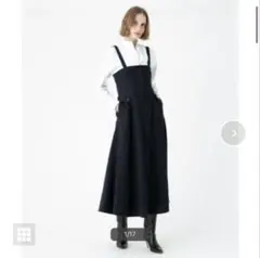 allureville otonaMUSE ウールストライプサロペット 1のサムネイル
