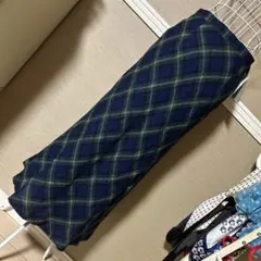 レトロ古着 斜めチェック柄 ロングスカート ヴィンテージ 古着 ◎未使用◎ 紺