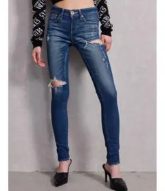 GYDA スキニーデニム Mサイズ ダメージ加工