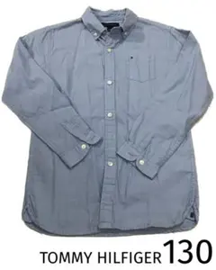 TOMMY HILFIGER 長袖シャツ ボタンダウン 130 青 水色