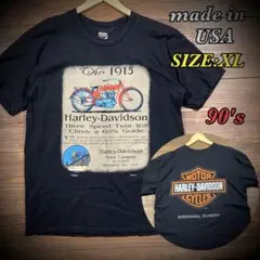 90's USA製　ハーレーダビッドソン 両面プリント　デカロゴtシャツ XL
