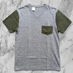 00s old Gap ポケ付き リンガーTee 半袖 グレー L カモフラ柄 - メルカリ