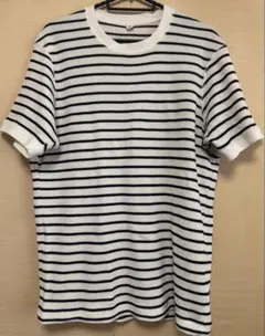 UNIQLO ワッフルTシャツ ボーダー Lサイズ