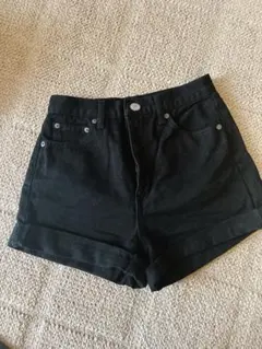 moussy デニムショートパンツ　黒