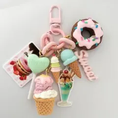 じゃらじゃらキーホルダー バッグチャーム クッキー チョコ ドーナツ