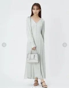 FRAY I.D フレイアイディー パイピングデザインサテンタックワンピース