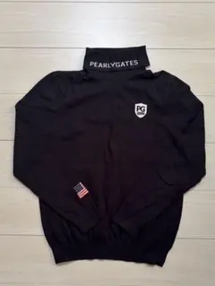 PEARLY GATES ブラック タートルネック セーター