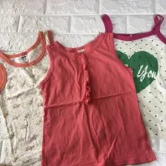 タンクトップ・キャミソール　3枚セット　120