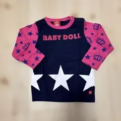 BABY DOLL 長袖カットソー 80cm ネイビー/ピンク