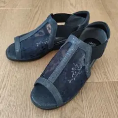 ASICSアシックス TEXCY テクシー レース刺繍サンダル ネイビー S3E