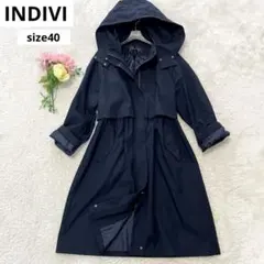 2024年モデル INDIVI 2way 撥水 UVケア モッズコート 手洗い可