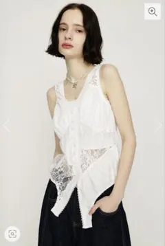 SLY ASYMMETRY PATCHWORK LACE GILETのサムネイル