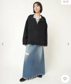 RNA-N デニムロングスカート ダメージ加工のサムネイル