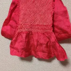 七五三 帯揚げ 絞り正絹 朱色