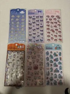 ぷくっとシール　サンリオ　6種　ダイソー