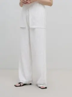 セレクトモカ　リラックスシアー刺繍パンツ